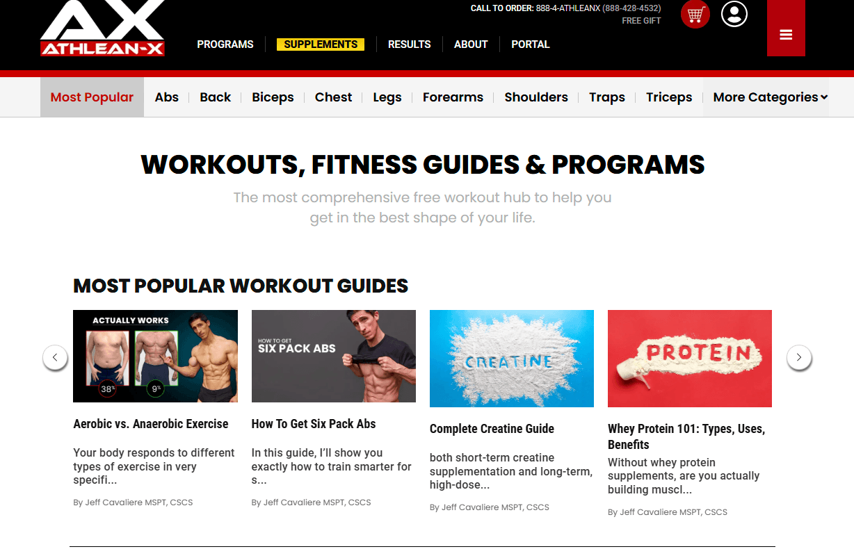 Learn Athlean-X — project preview